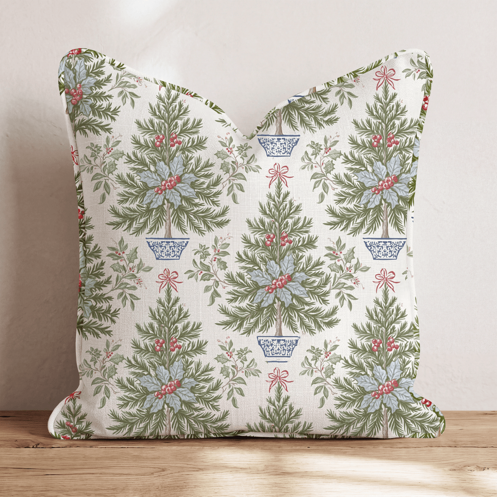 Potted Pines Throw Pillow throw pillow - Hillcroft Home