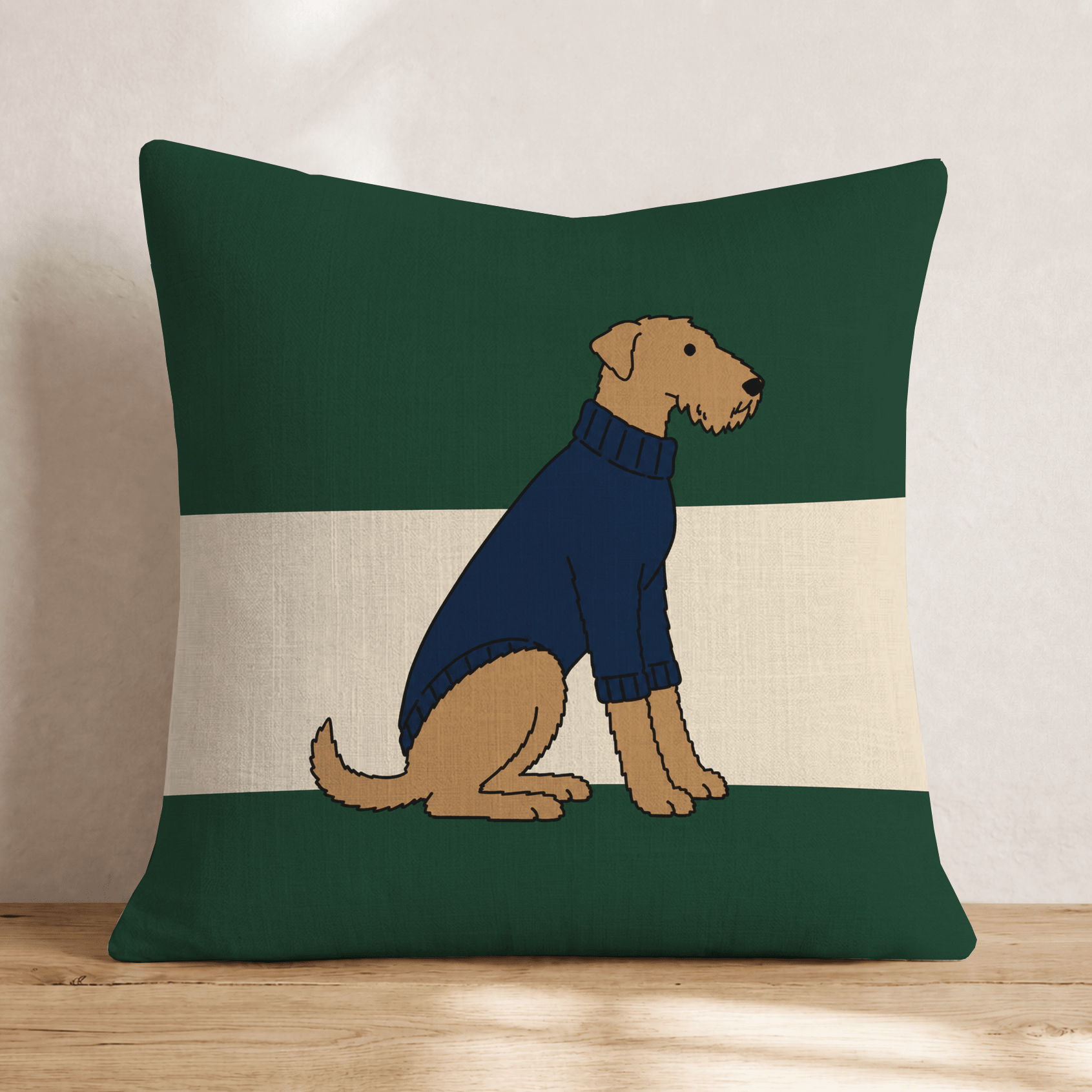 Prep School Pup Throw Pillow - Hillcroft Home