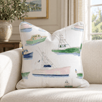 Preppy Fleet Throw Pillow throw pillow - Hillcroft Home