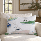 Preppy Fleet Throw Pillow throw pillow - Hillcroft Home