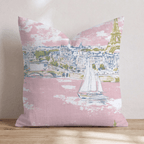 Preppy In Paris Throw Pillow - Hillcroft Home