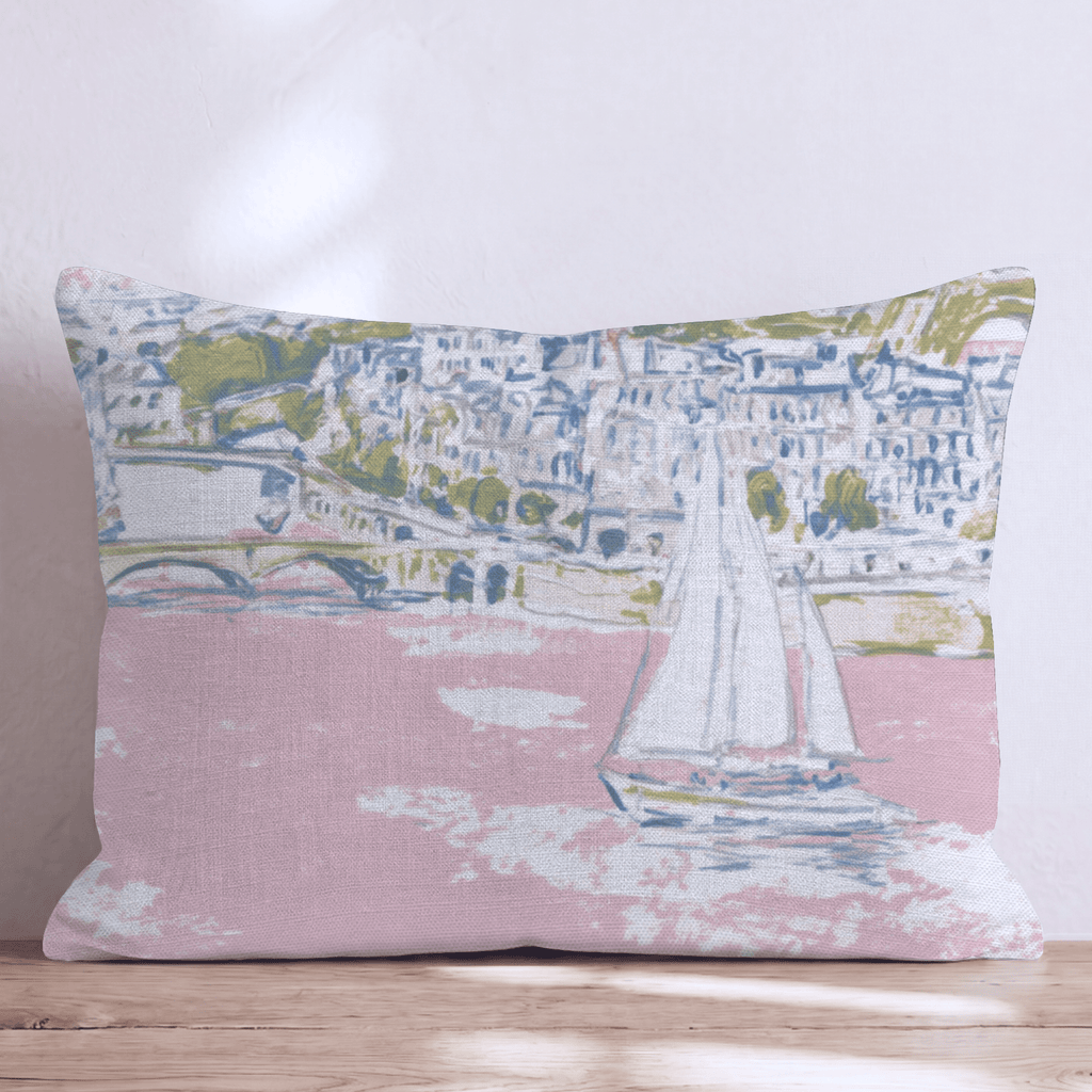 Preppy In Paris Throw Pillow - Hillcroft Home