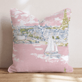 Preppy In Paris Throw Pillow - Hillcroft Home