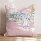 Preppy In Paris Throw Pillow - Hillcroft Home