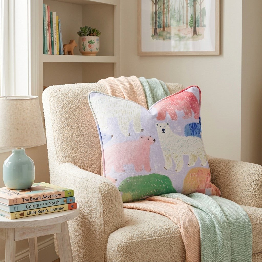 Preppy Polar Throw Pillow - Hillcroft Home