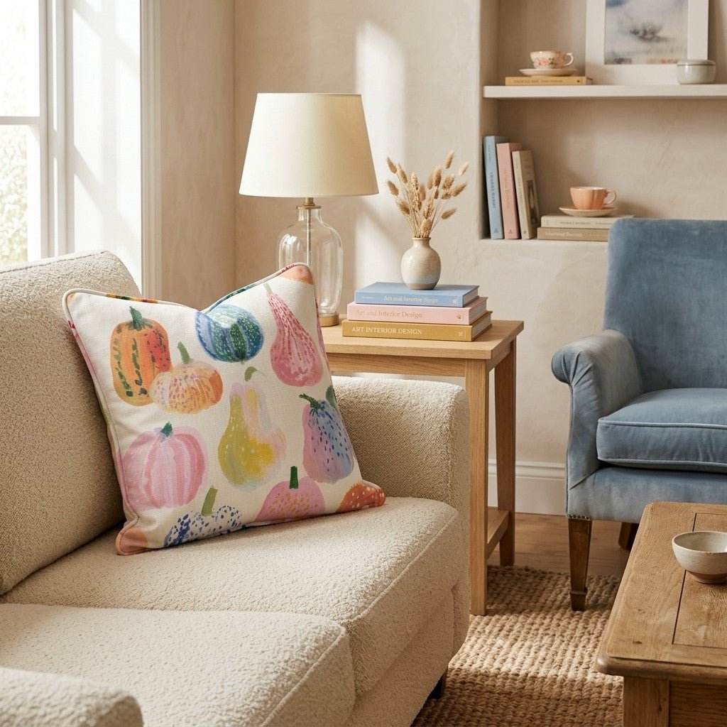 Preppy Pumpkins Throw Pillow - Hillcroft Home