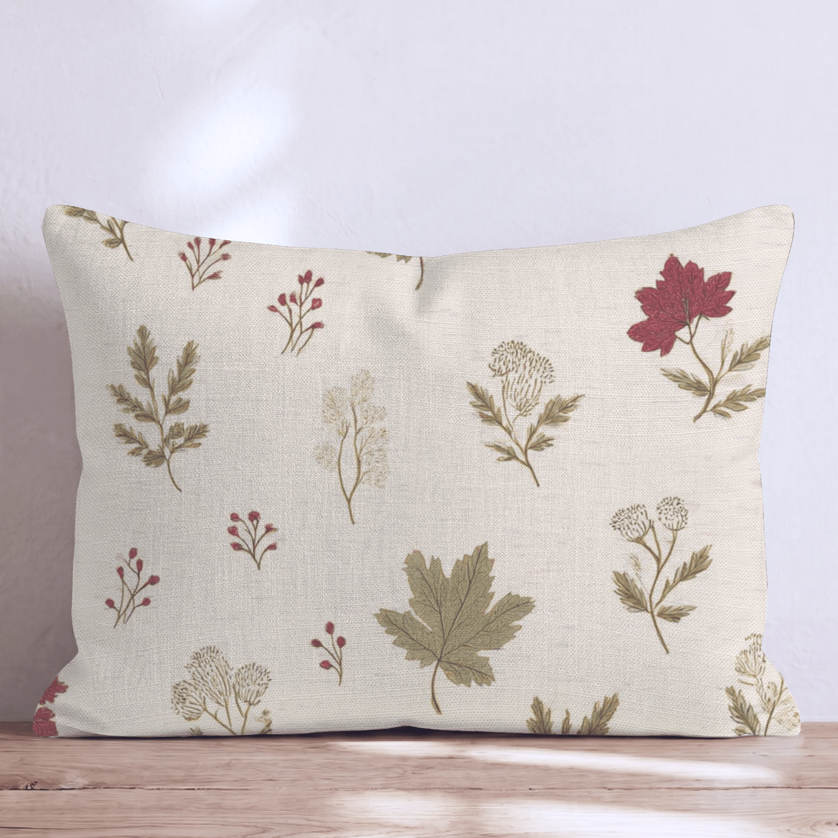 Pressed Botanicals Throw Pillow - Hillcroft Home