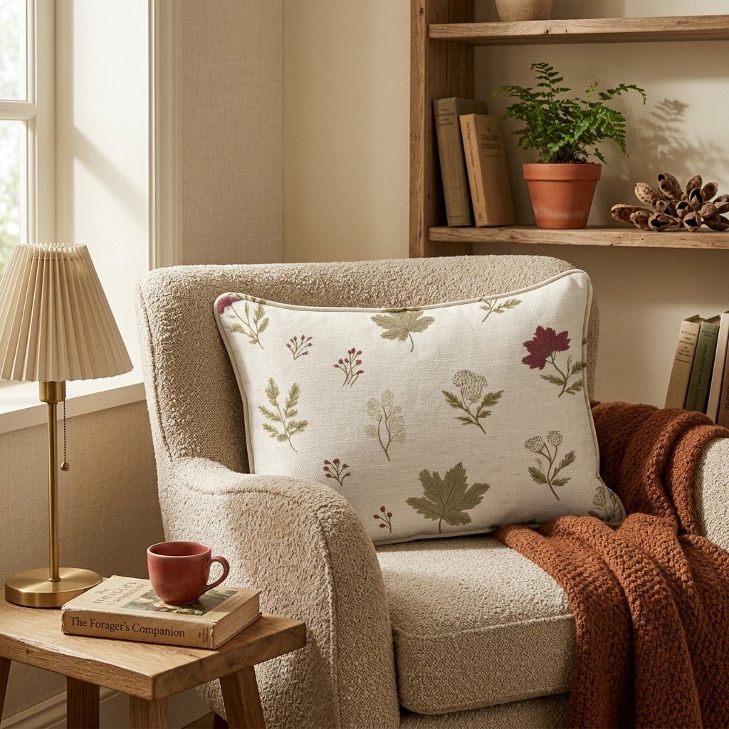 Pressed Botanicals Throw Pillow - Hillcroft Home