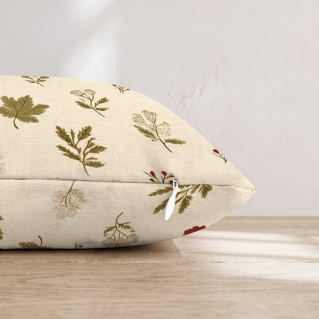Pressed Botanicals Throw Pillow - Hillcroft Home