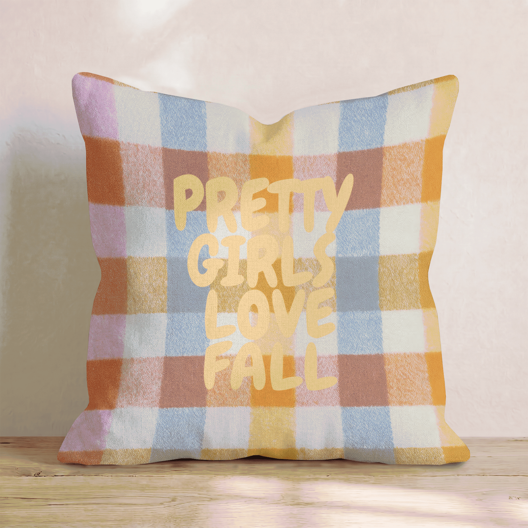Pretty Girls Love Fall Throw Pillow - Hillcroft Home