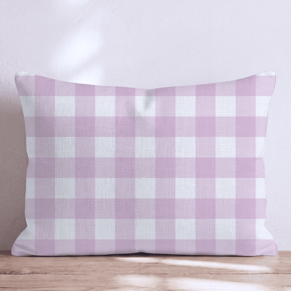 Pretty in Pink Gingham Throw Pillow - Hillcroft Home