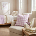 Pretty in Pink Gingham Throw Pillow - Hillcroft Home