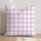 Pretty in Pink Gingham Throw Pillow - Hillcroft Home