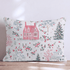 Pretty Pagoda Pink Throw Pillow - Hillcroft Home