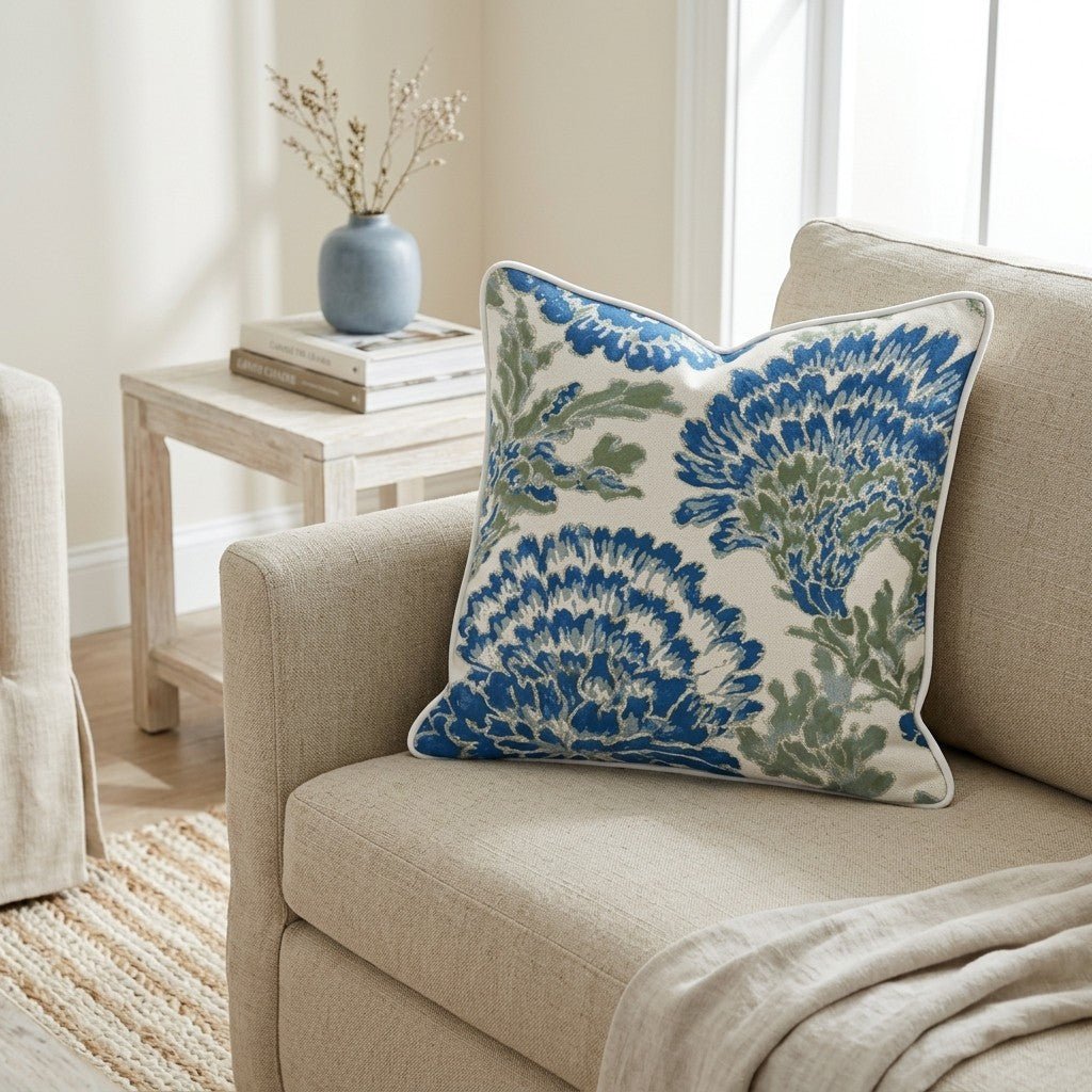 Pretty Poppy Throw Pillow - Hillcroft Home