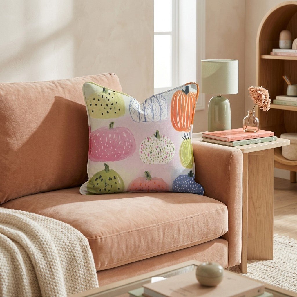 Pretty Pumpkins Throw Pillow - Hillcroft Home