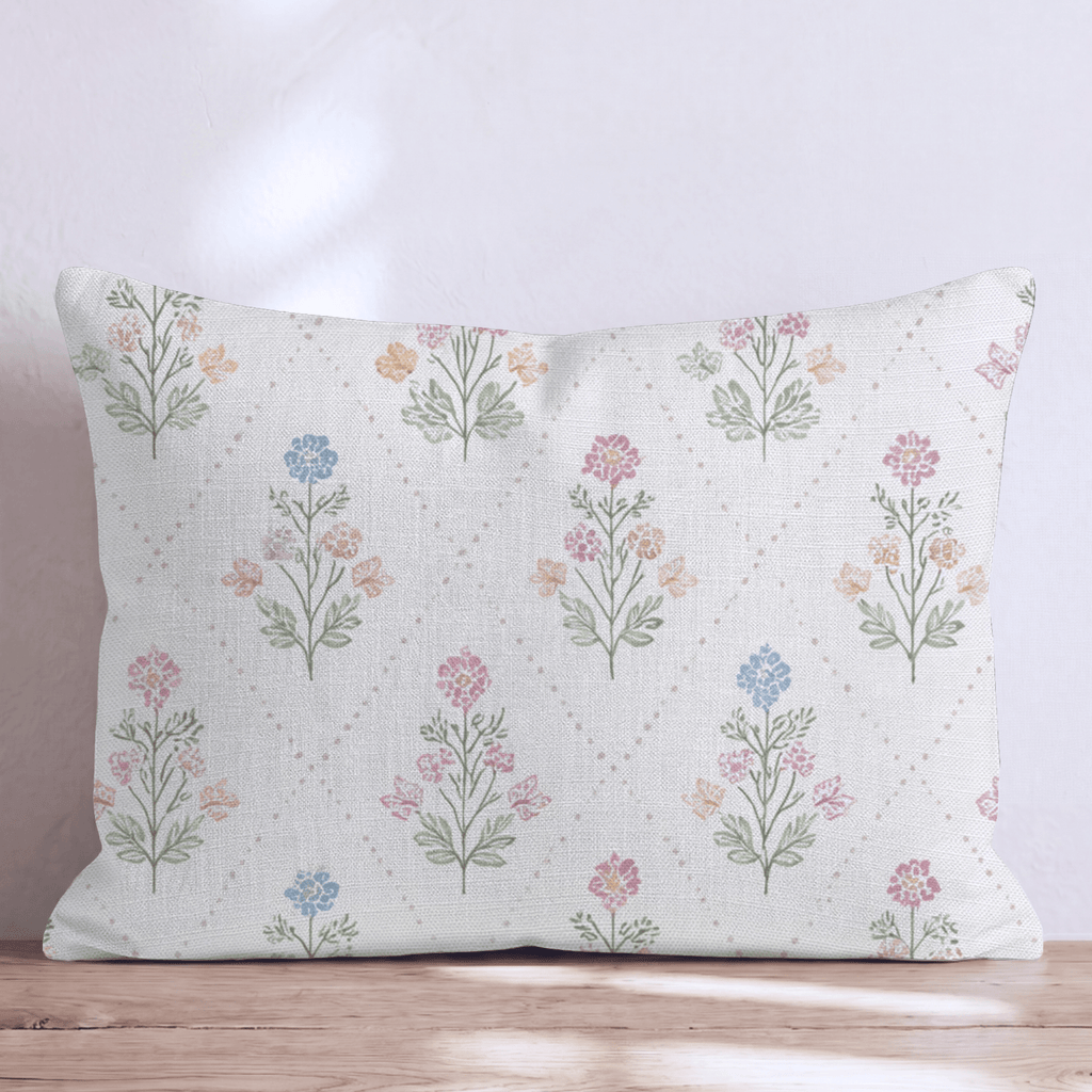 Primrose Lattice Throw Pillow - Hillcroft Home