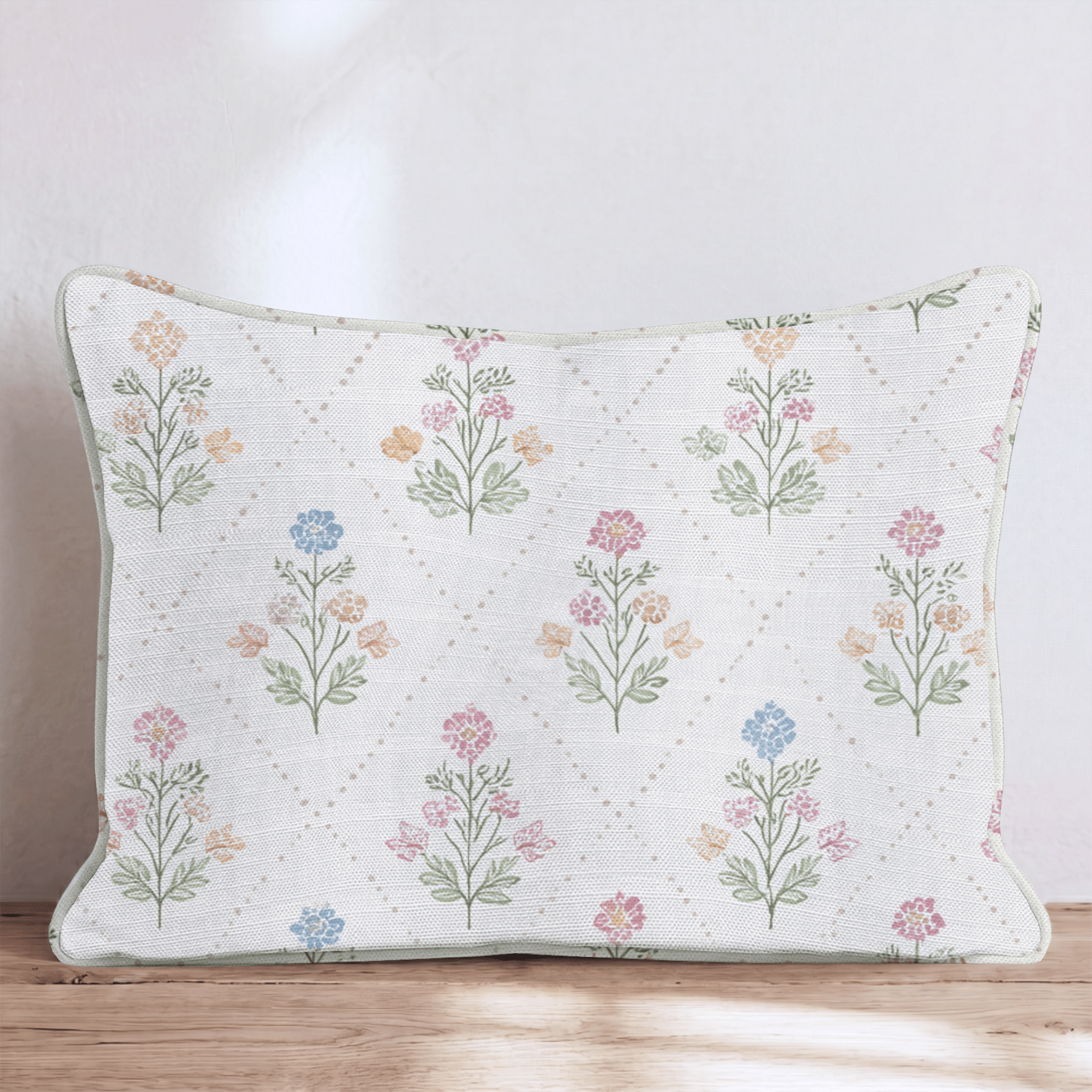 Primrose Lattice Throw Pillow - Hillcroft Home