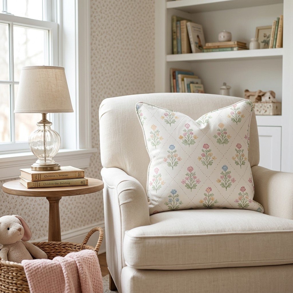 Primrose Lattice Throw Pillow - Hillcroft Home
