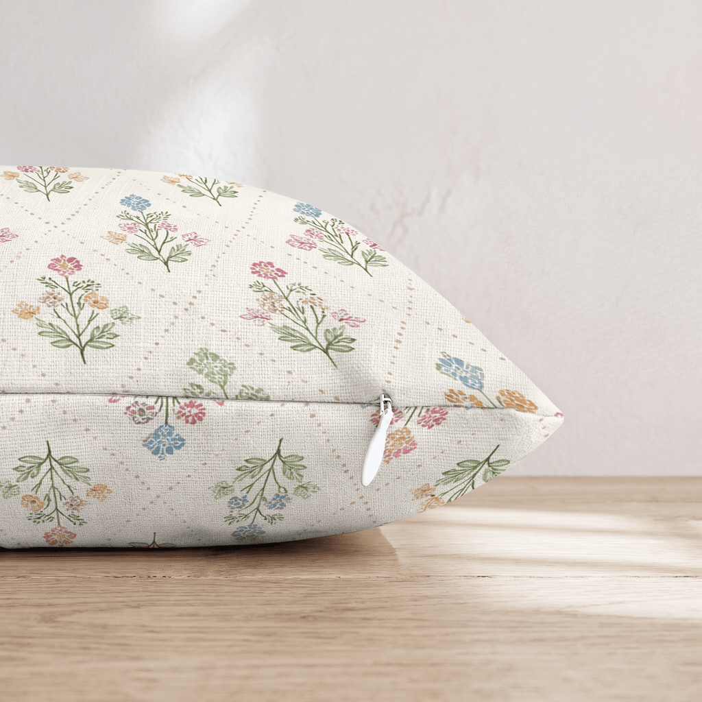 Primrose Lattice Throw Pillow - Hillcroft Home