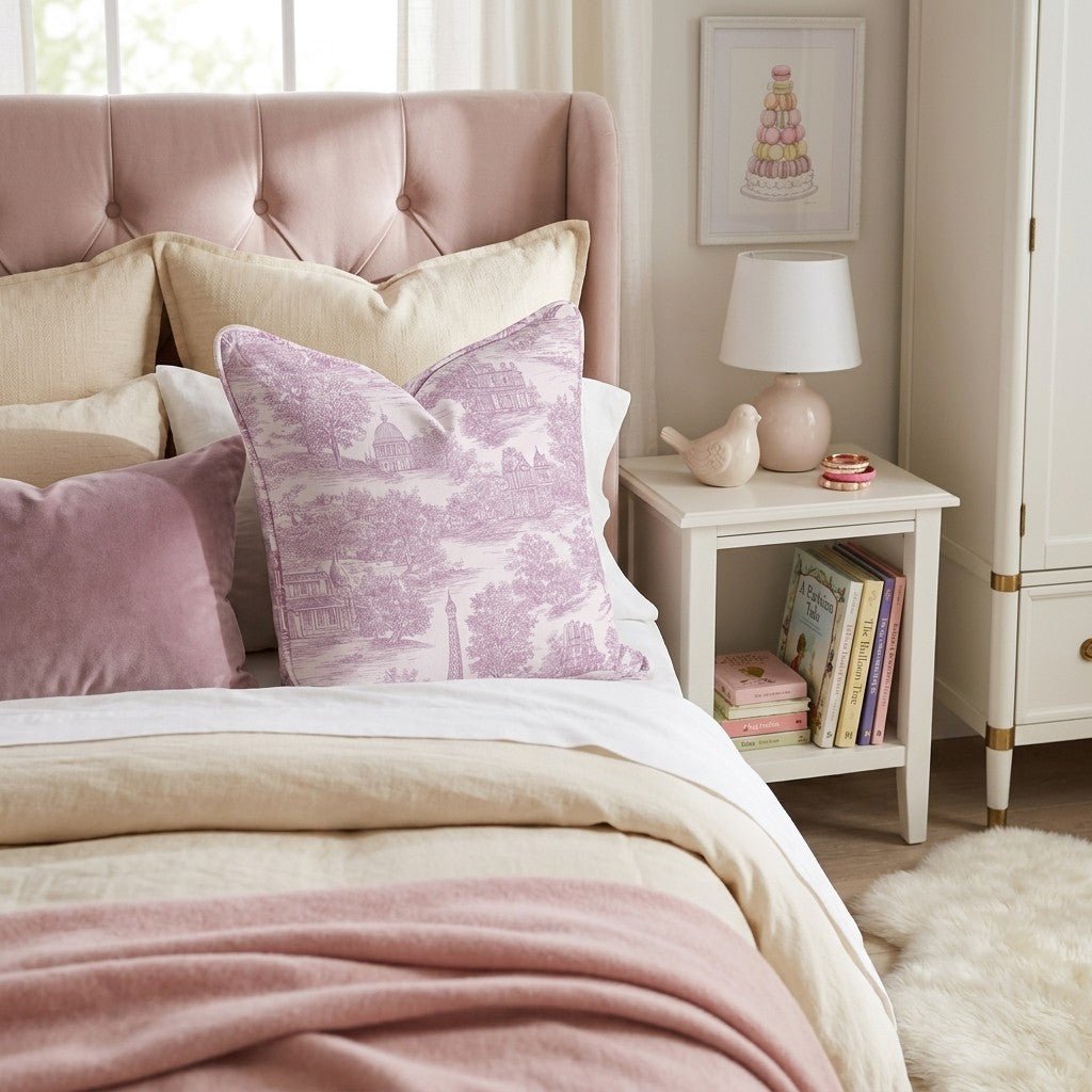 Promenade Parisienne Throw Pillow - Hillcroft Home