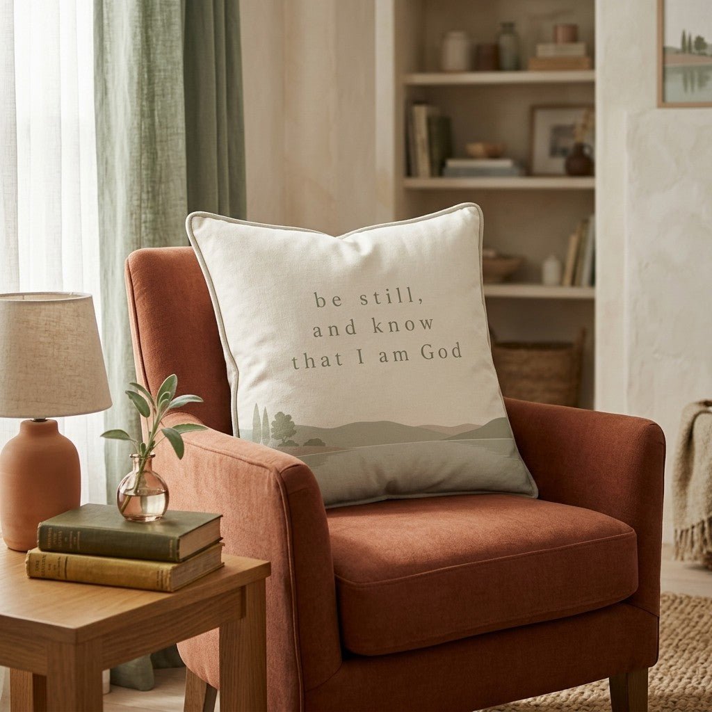 Psalm 46:10 Throw Pillow - Hillcroft Home