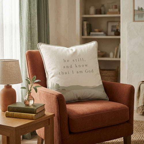 Psalm 46:10 Throw Pillow - Hillcroft Home