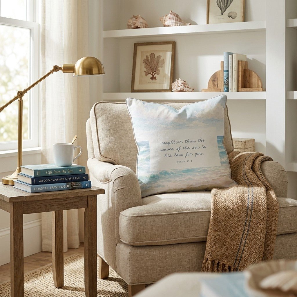 Psalm 93:4 Throw Pillow - Hillcroft Home
