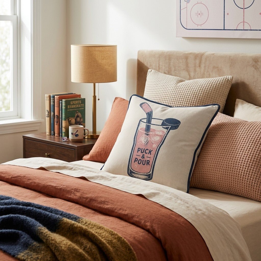Puck & Pour Throw Pillow - Hillcroft Home