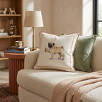 Pug Coffee Throw Pillow - Hillcroft Home