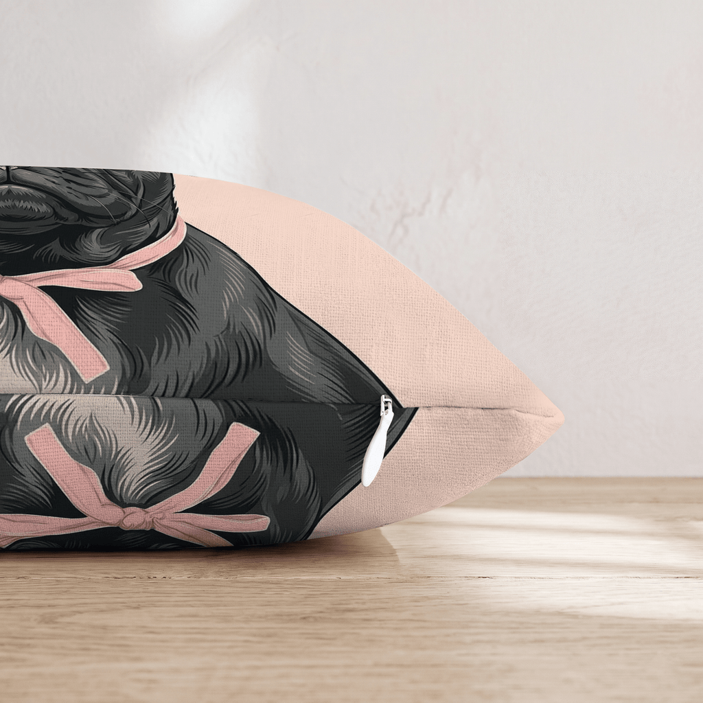 Pug Portrait Throw Pillow - Hillcroft Home