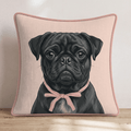 Pug Portrait Throw Pillow - Hillcroft Home
