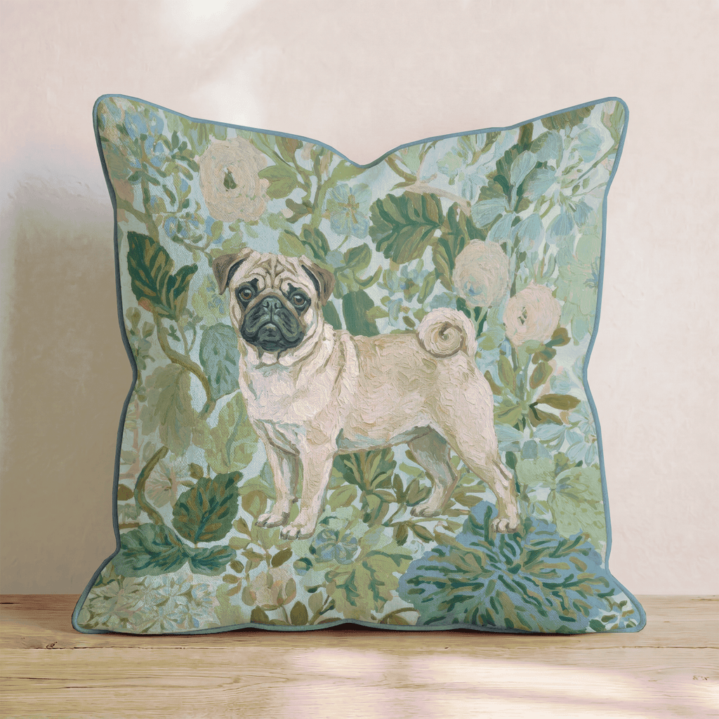 Pug Power Throw Pillow - Hillcroft Home