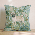 Pug Power Throw Pillow - Hillcroft Home