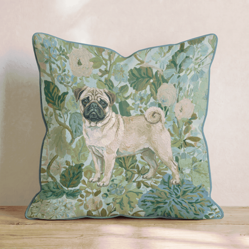 Pug Power Throw Pillow - Hillcroft Home