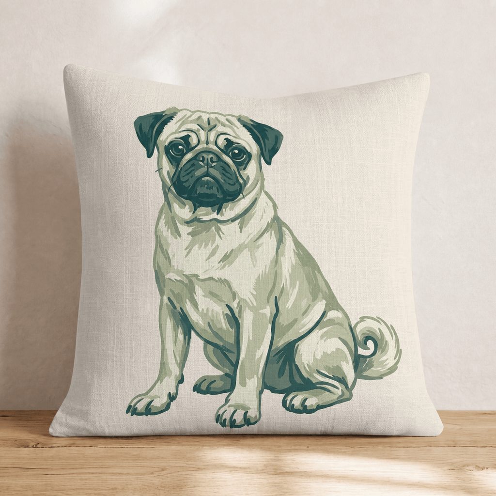 Pug Throw Pillow - Hillcroft Home