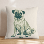 Pug Throw Pillow - Hillcroft Home