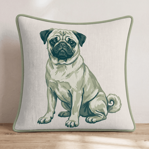 Pug Throw Pillow - Hillcroft Home