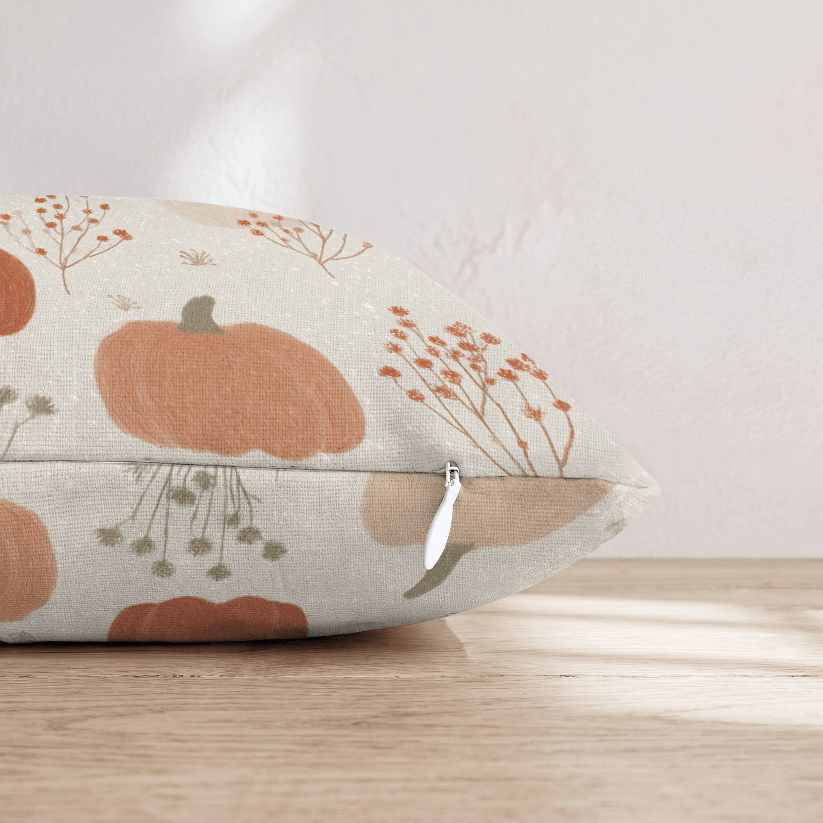 Pumpkin and Fern Speckle Throw Pillow - Hillcroft Home