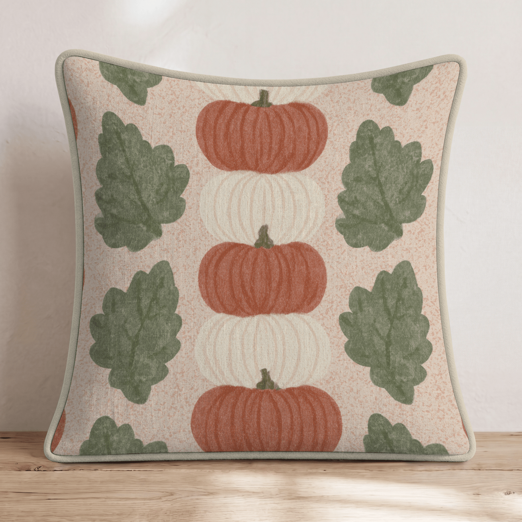 Pumpkin and Oak Throw Pillow - Hillcroft Home
