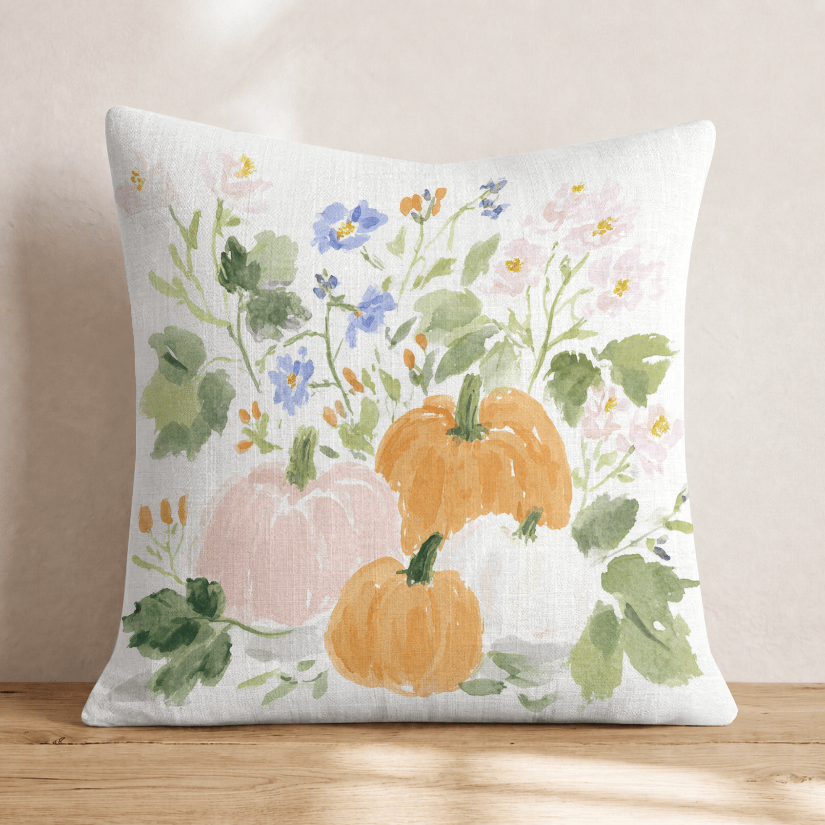 Pumpkin Bouquet Throw Pillow - Hillcroft Home