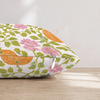 Pumpkin Chinoiserie Throw Pillow - Hillcroft Home