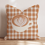 Pumpkin Coffee Throw Pillow - Hillcroft Home
