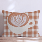 Pumpkin Coffee Throw Pillow - Hillcroft Home