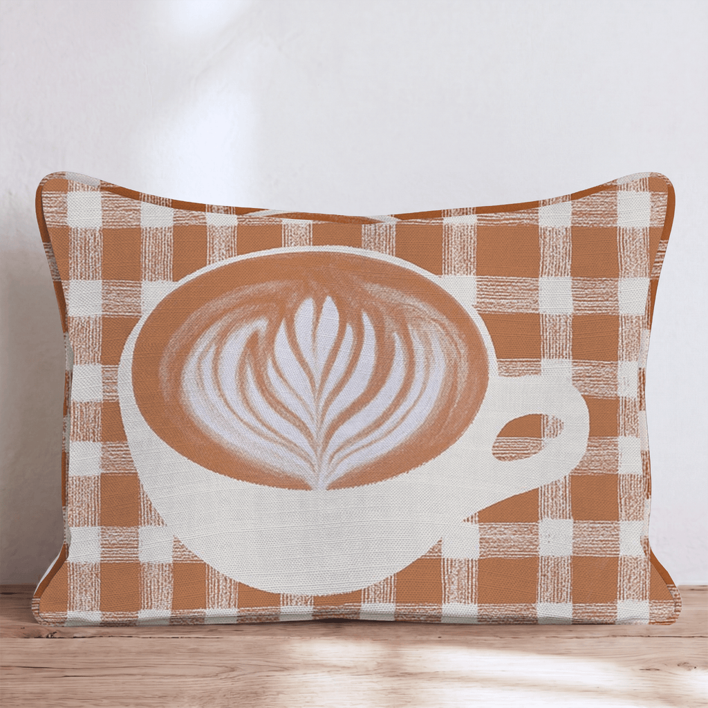 Pumpkin Coffee Throw Pillow - Hillcroft Home