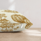 Pumpkin Farm Toile Throw Pillow - Hillcroft Home