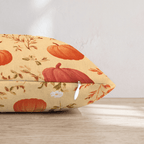 Pumpkin Florals Throw Pillow - Hillcroft Home