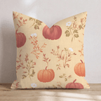 Pumpkin Florals Throw Pillow - Hillcroft Home