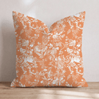 Pumpkin Garden Toile Throw Pillow - Hillcroft Home