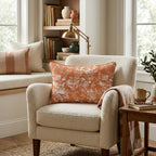 Pumpkin Garden Toile Throw Pillow - Hillcroft Home